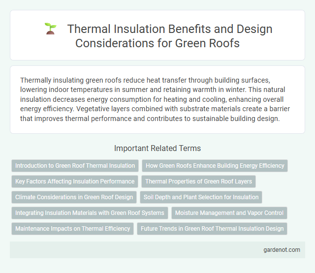 Thermal Insulation Benefits and Design Considerations for Green Roofs