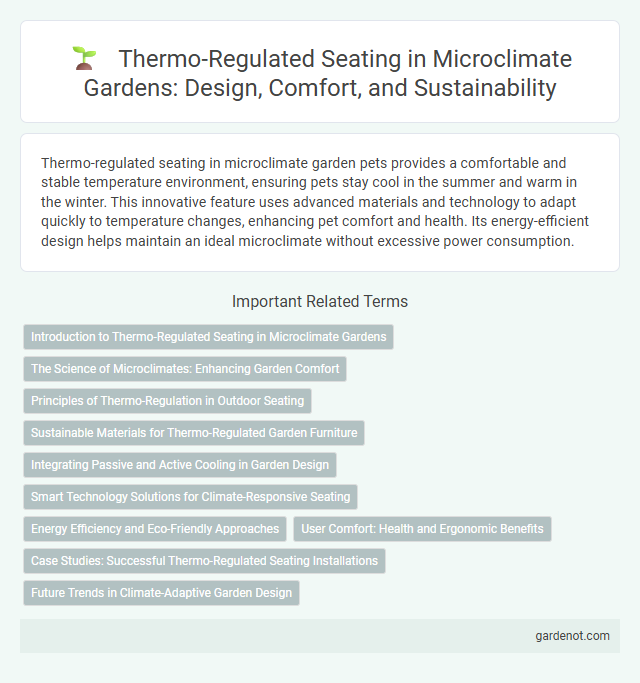 Thermo-Regulated Seating in Microclimate Gardens: Design, Comfort, and Sustainability