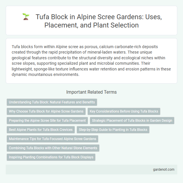 Tufa Block in Alpine Scree Gardens: Uses, Placement, and Plant Selection