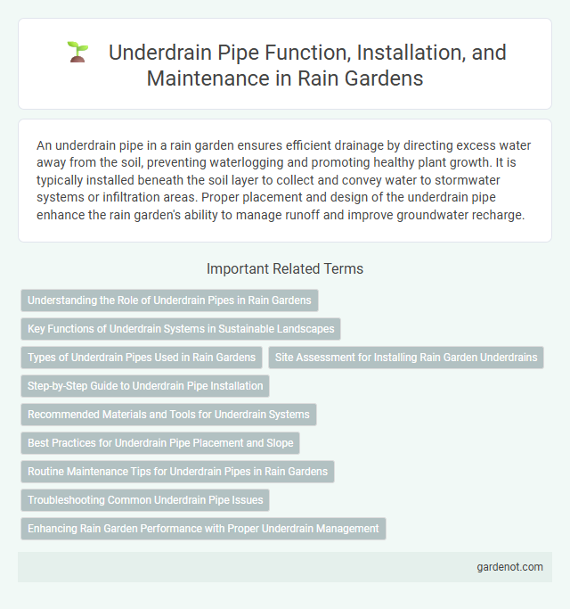 Underdrain Pipe Function, Installation, and Maintenance in Rain Gardens