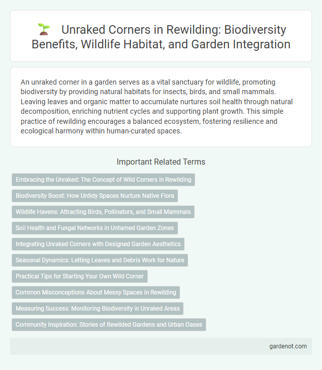 Unraked Corners in Rewilding: Biodiversity Benefits, Wildlife Habitat, and Garden Integration