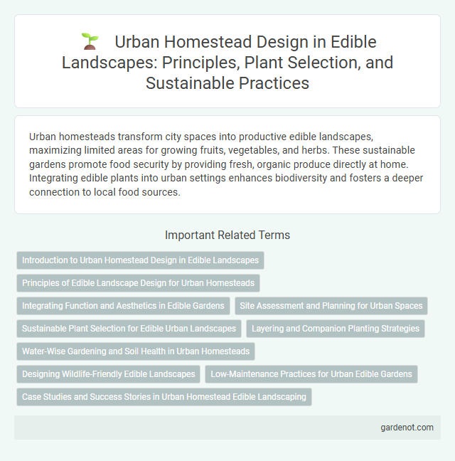Urban Homestead Design in Edible Landscapes: Principles, Plant Selection, and Sustainable Practices