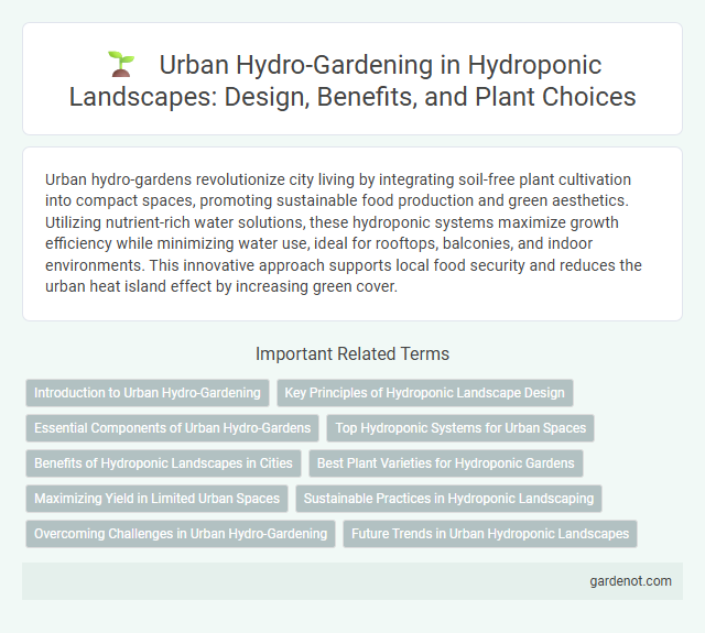 Urban Hydro-Gardening in Hydroponic Landscapes: Design, Benefits, and Plant Choices
