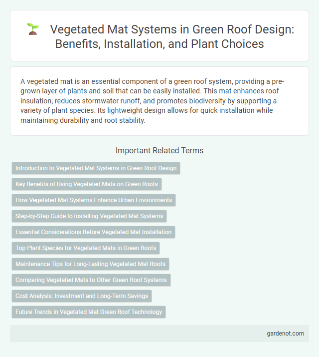 Vegetated Mat Systems in Green Roof Design: Benefits, Installation, and Plant Choices