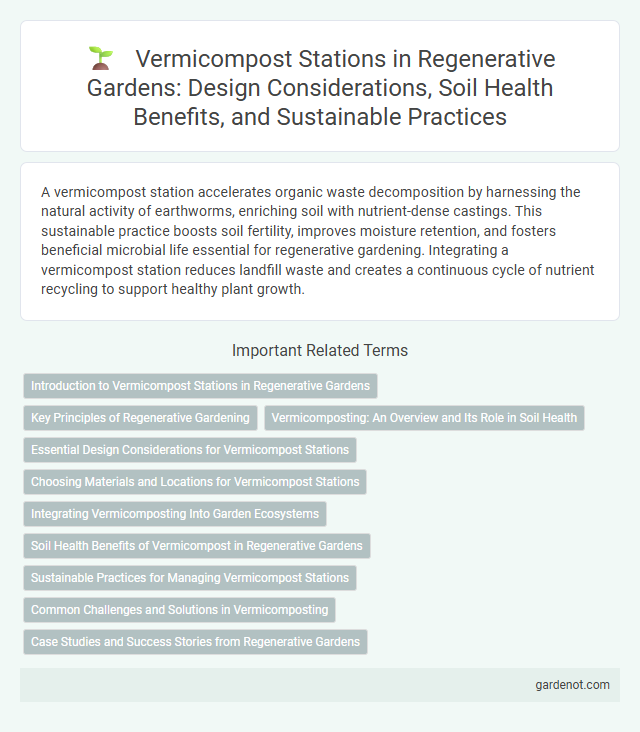 Vermicompost Stations in Regenerative Gardens: Design Considerations, Soil Health Benefits, and Sustainable Practices