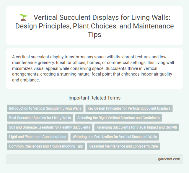 Vertical Succulent Displays for Living Walls: Design Principles, Plant Choices, and Maintenance Tips