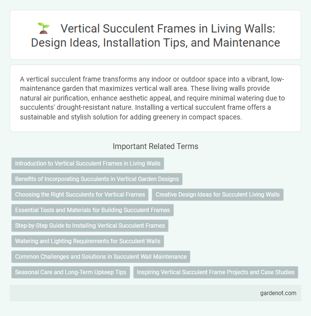 Vertical Succulent Frames in Living Walls: Design Ideas, Installation Tips, and Maintenance