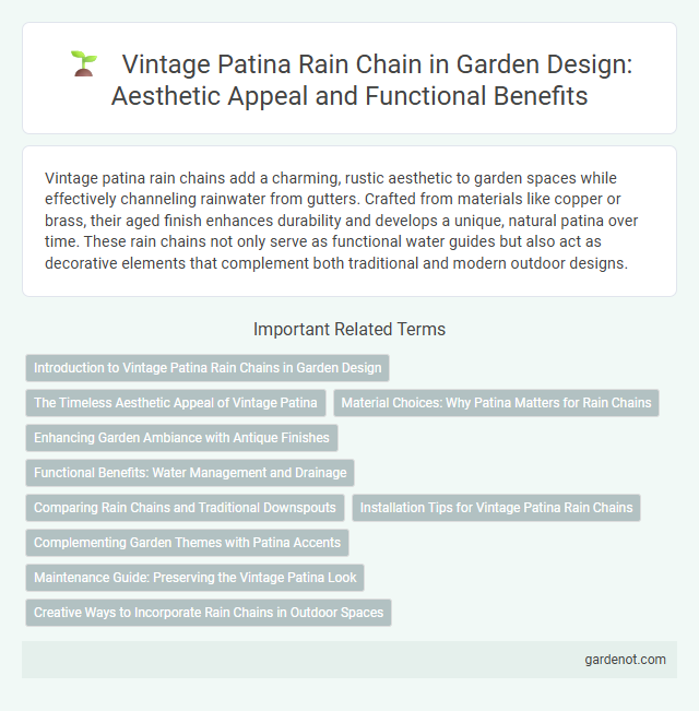Vintage Patina Rain Chain in Garden Design: Aesthetic Appeal and Functional Benefits