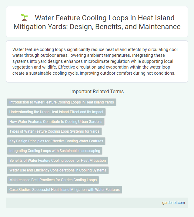 Water Feature Cooling Loops in Heat Island Mitigation Yards: Design, Benefits, and Maintenance