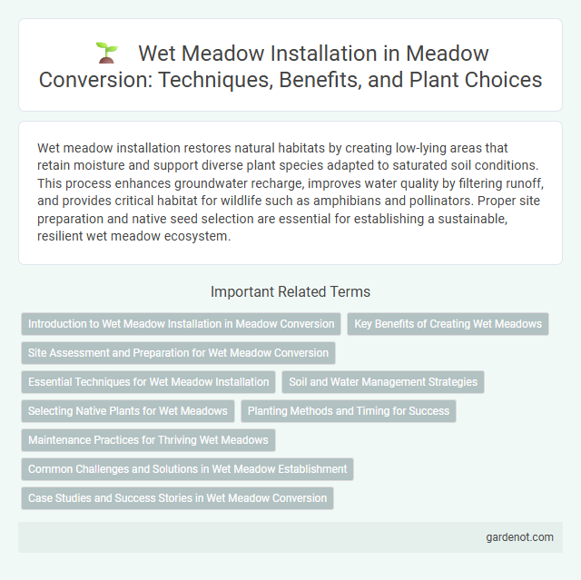 Wet Meadow Installation in Meadow Conversion: Techniques, Benefits, and Plant Choices