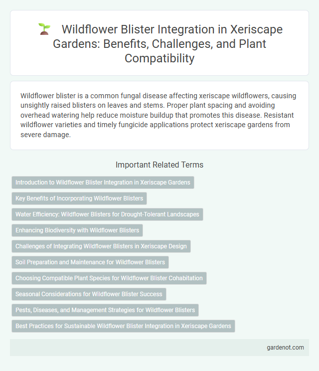 Wildflower Blister Integration in Xeriscape Gardens: Benefits, Challenges, and Plant Compatibility