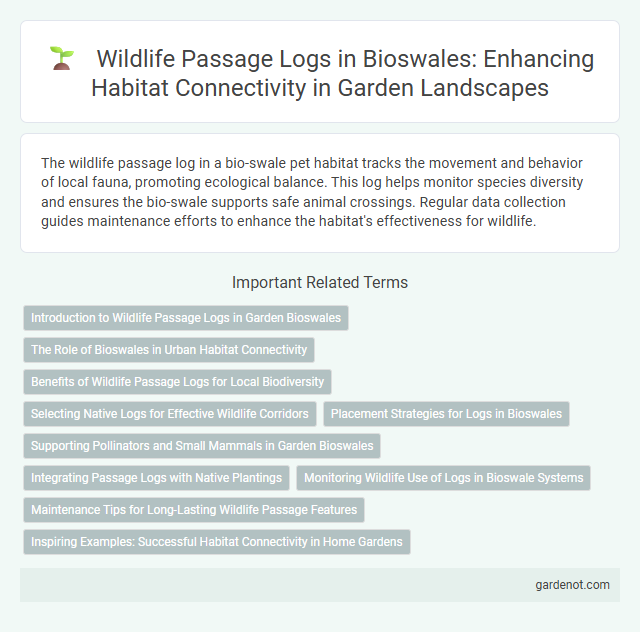 Wildlife Passage Logs in Bioswales: Enhancing Habitat Connectivity in Garden Landscapes
