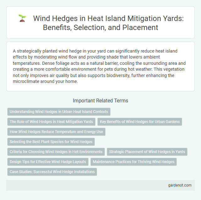 Wind Hedges in Heat Island Mitigation Yards: Benefits, Selection, and Placement