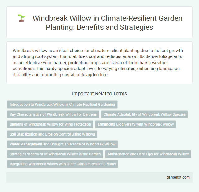 Windbreak Willow in Climate-Resilient Garden Planting: Benefits and Strategies