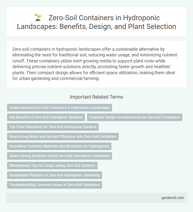 Zero-Soil Containers in Hydroponic Landscapes: Benefits, Design, and Plant Selection
