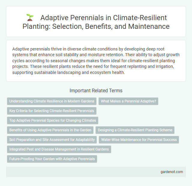 Adaptive Perennials in Climate-Resilient Planting: Selection, Benefits, and Maintenance