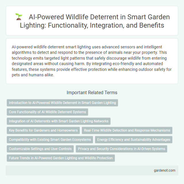 AI-Powered Wildlife Deterrent in Smart Garden Lighting: Functionality, Integration, and Benefits