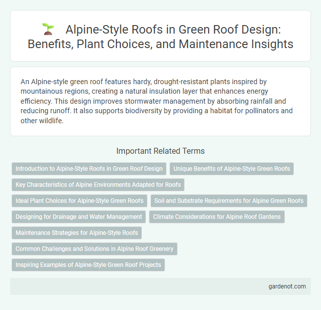 Alpine-Style Roofs in Green Roof Design: Benefits, Plant Choices, and Maintenance Insights