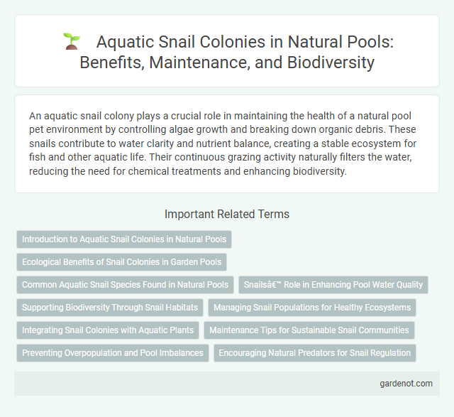 Aquatic Snail Colonies in Natural Pools: Benefits, Maintenance, and Biodiversity