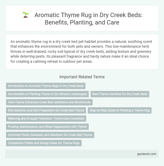 Aromatic Thyme Rug in Dry Creek Beds: Benefits, Planting, and Care