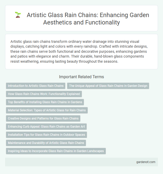 Artistic Glass Rain Chains: Enhancing Garden Aesthetics and Functionality
