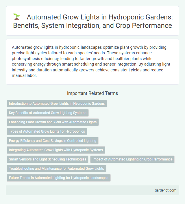 Automated Grow Lights in Hydroponic Gardens: Benefits, System Integration, and Crop Performance