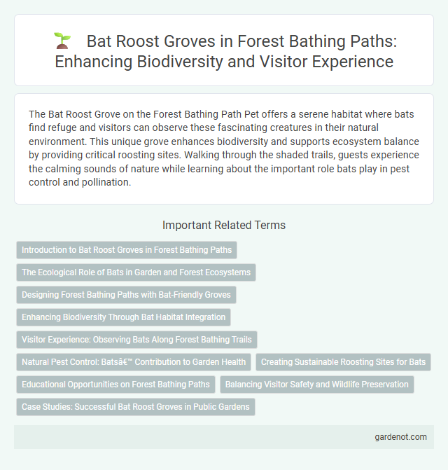 Bat Roost Groves in Forest Bathing Paths: Enhancing Biodiversity and Visitor Experience