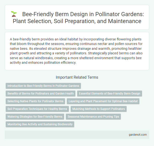 Bee-Friendly Berm Design in Pollinator Gardens: Plant Selection, Soil Preparation, and Maintenance