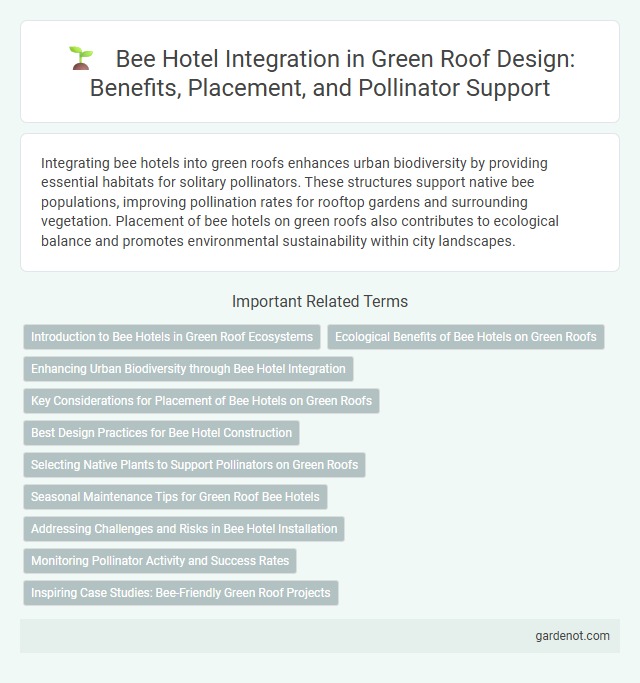 Bee Hotel Integration in Green Roof Design: Benefits, Placement, and Pollinator Support