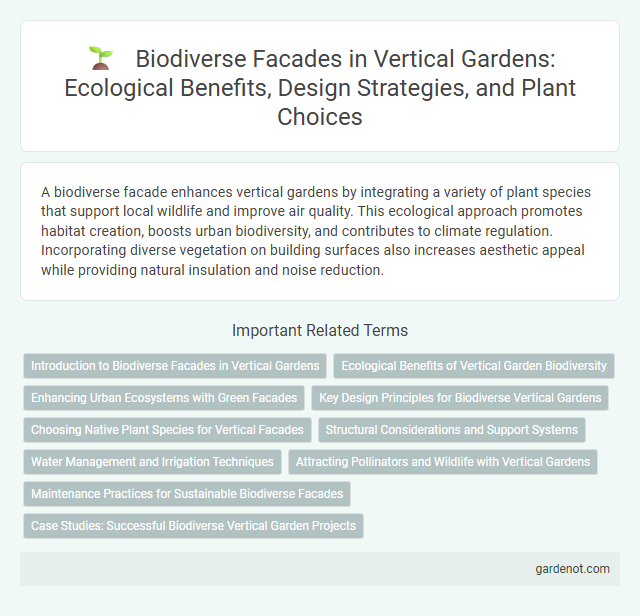 Biodiverse Facades in Vertical Gardens: Ecological Benefits, Design Strategies, and Plant Choices