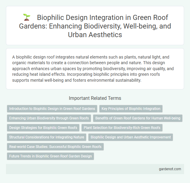 Biophilic Design Integration in Green Roof Gardens: Enhancing Biodiversity, Well-being, and Urban Aesthetics