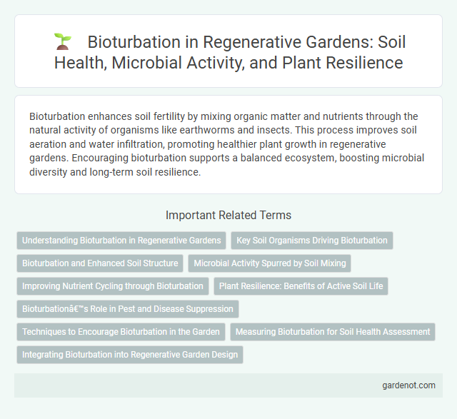 Bioturbation in Regenerative Gardens: Soil Health, Microbial Activity, and Plant Resilience