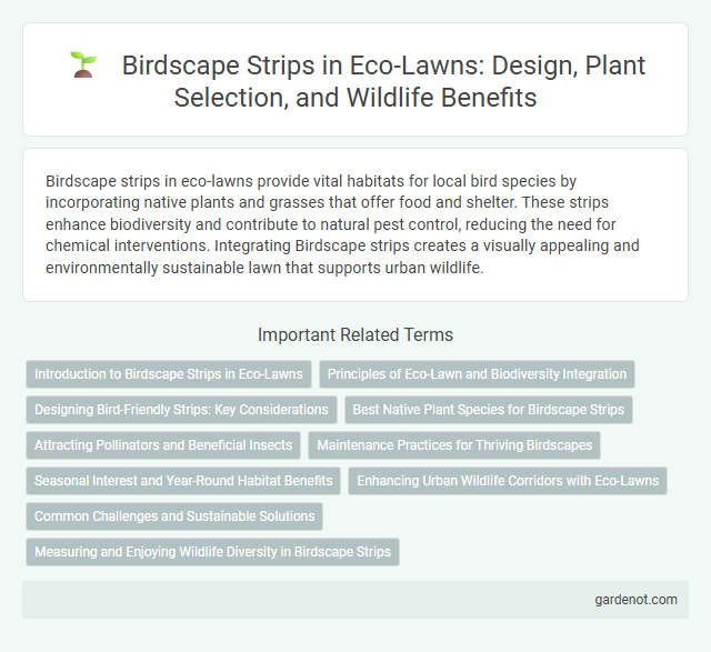 Birdscape Strips in Eco-Lawns: Design, Plant Selection, and Wildlife Benefits