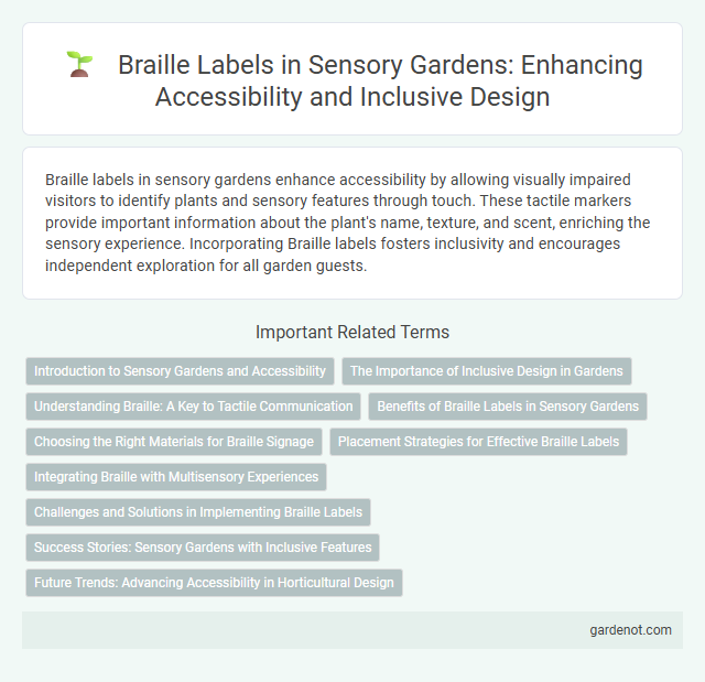 Braille Labels in Sensory Gardens: Enhancing Accessibility and Inclusive Design