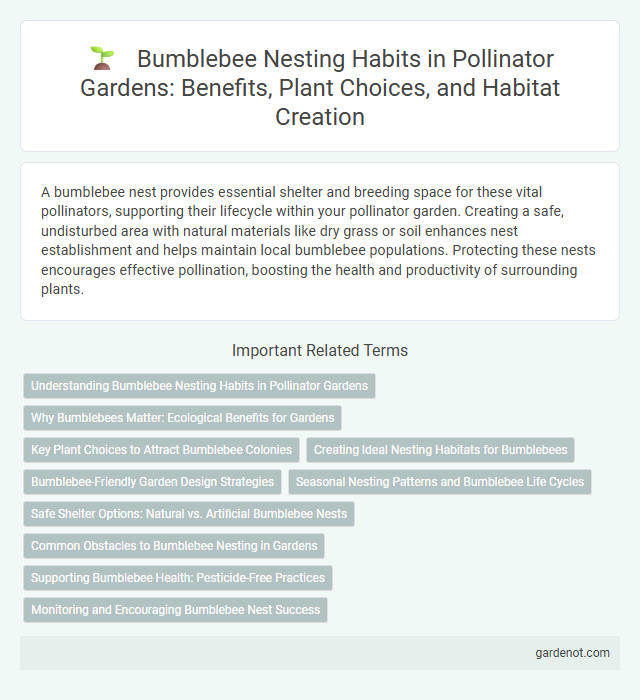 Bumblebee Nesting Habits in Pollinator Gardens: Benefits, Plant Choices, and Habitat Creation