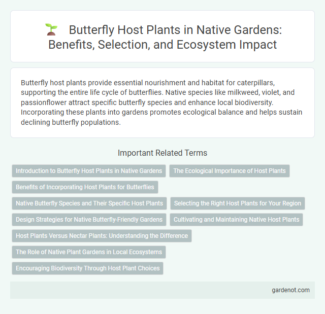 Butterfly Host Plants in Native Gardens: Benefits, Selection, and Ecosystem Impact