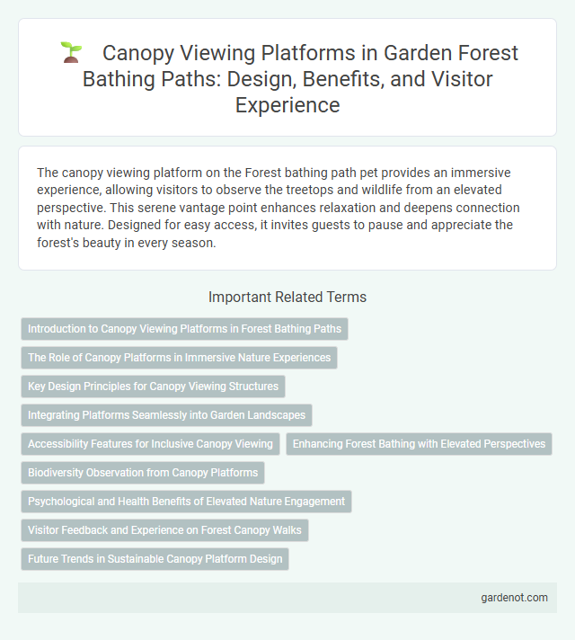 Canopy Viewing Platforms in Garden Forest Bathing Paths: Design, Benefits, and Visitor Experience