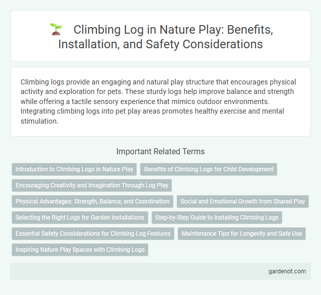 Climbing Log in Nature Play: Benefits, Installation, and Safety Considerations