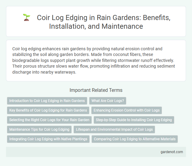 Coir Log Edging in Rain Gardens: Benefits, Installation, and Maintenance