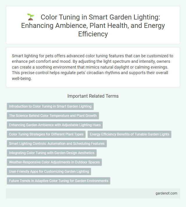 Color Tuning in Smart Garden Lighting: Enhancing Ambience, Plant Health, and Energy Efficiency