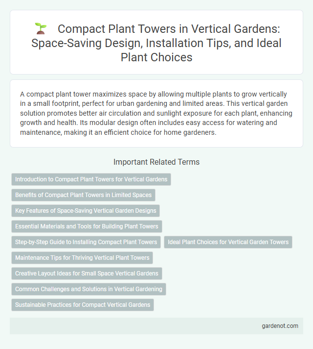 Compact Plant Towers in Vertical Gardens: Space-Saving Design, Installation Tips, and Ideal Plant Choices