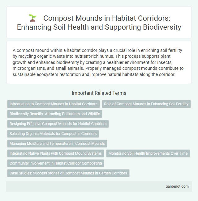 Compost Mounds in Habitat Corridors: Enhancing Soil Health and Supporting Biodiversity
