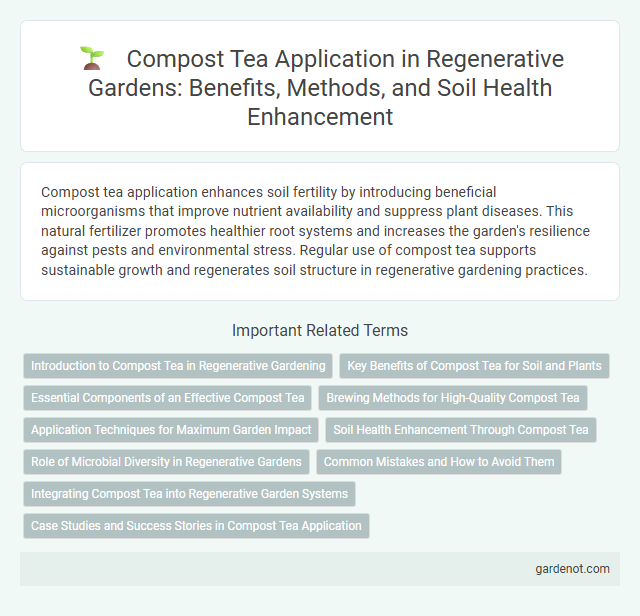 Compost Tea Application in Regenerative Gardens: Benefits, Methods, and Soil Health Enhancement