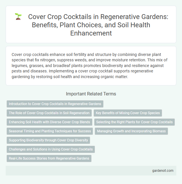 Cover Crop Cocktails in Regenerative Gardens: Benefits, Plant Choices, and Soil Health Enhancement