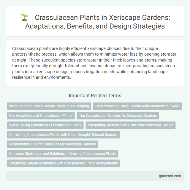 Crassulacean Plants in Xeriscape Gardens: Adaptations, Benefits, and Design Strategies