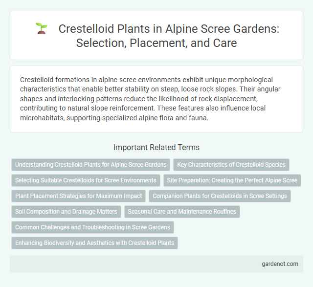 Crestelloid Plants in Alpine Scree Gardens: Selection, Placement, and Care