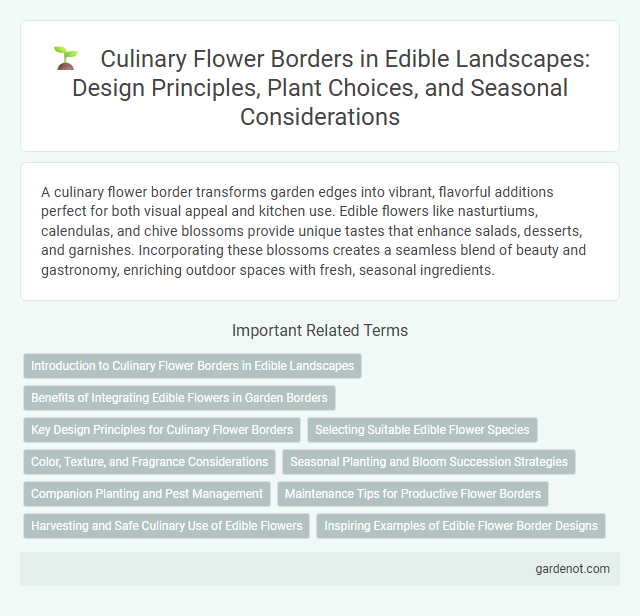 Culinary Flower Borders in Edible Landscapes: Design Principles, Plant Choices, and Seasonal Considerations