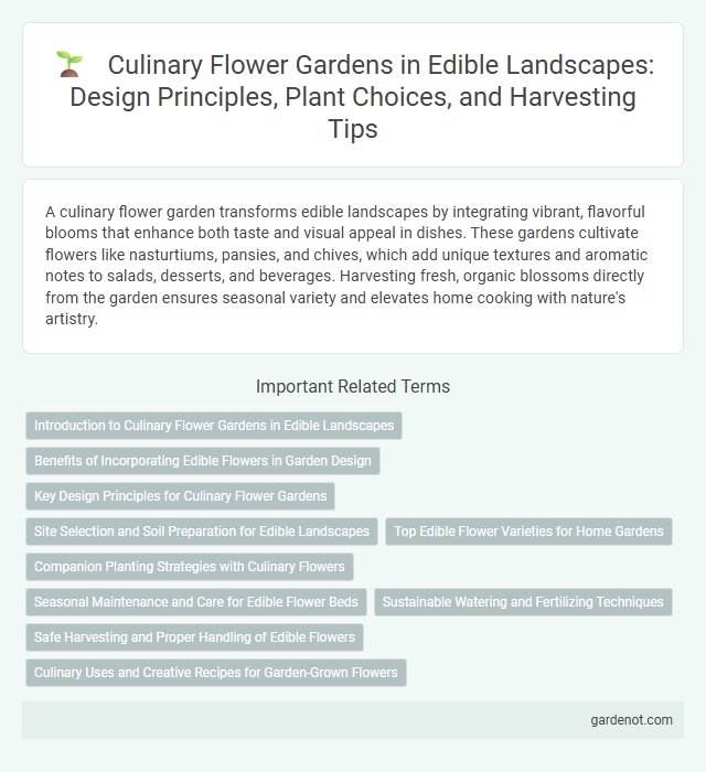 Culinary Flower Gardens in Edible Landscapes: Design Principles, Plant Choices, and Harvesting Tips