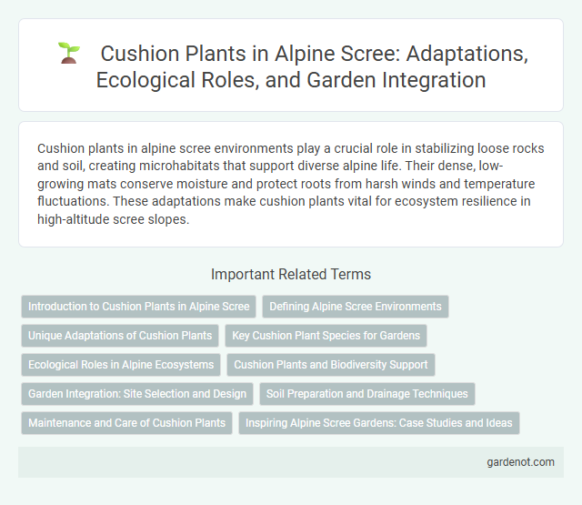 Cushion Plants in Alpine Scree: Adaptations, Ecological Roles, and Garden Integration