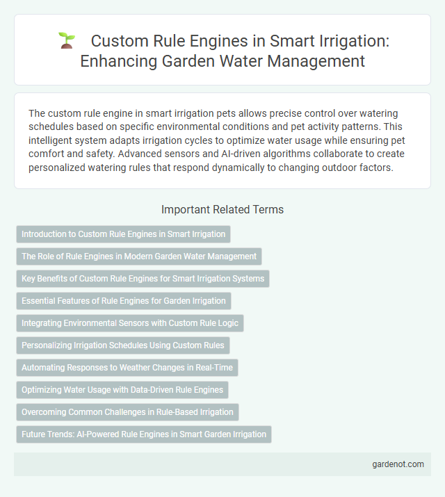 Custom Rule Engines in Smart Irrigation: Enhancing Garden Water Management